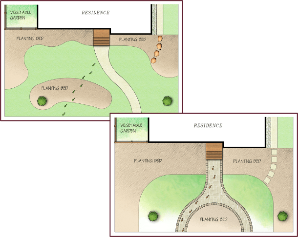 Improving the function of the sidewalk, also improved its form and afforded me the opportunity to redesign the whole front yard.